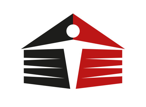, Haus, Mensch, Pfeil Logo kaufen