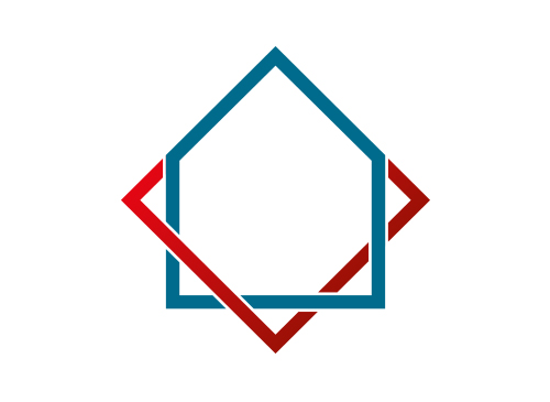 Haus, Raute, Fliese, Handwerk, Logo