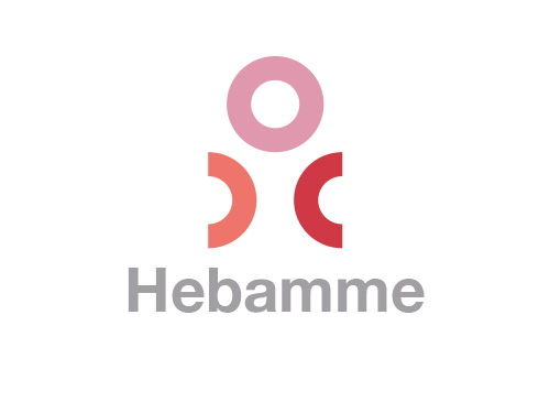 Zeichen, Baby, abstrakt, Hebamme, Logo