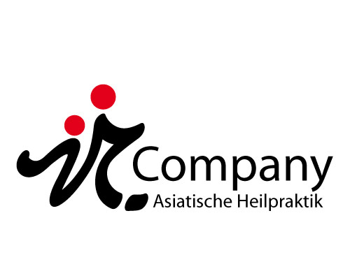 Logo, Signet, zwei Menschen, asiatische Heilkunst, Physiotherapeut, Osteopath