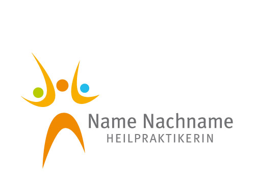 Logo, Markenzeichen, drei Menschen, Physiotherapie