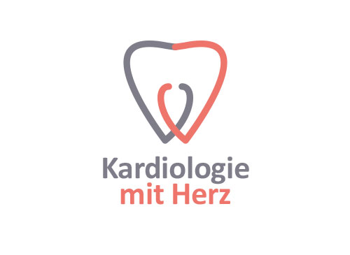 Herz Logo, Kardiologie Logo, Stethoskop Logo, Arztpraxis Logo