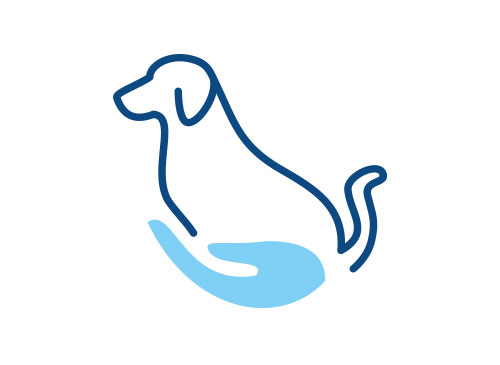 , zweifarbig, Hund, Hand, Tierarzt, Tierheim, Logo