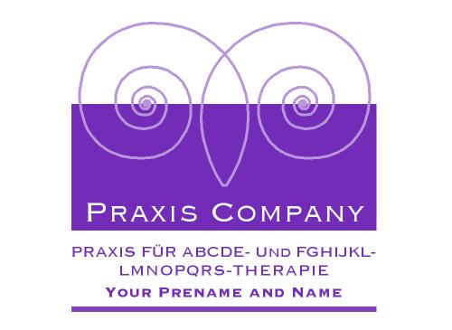 Sicherheit und Knnen ausstrahlendes Logo fr eine Frauenarzt-Praxis.