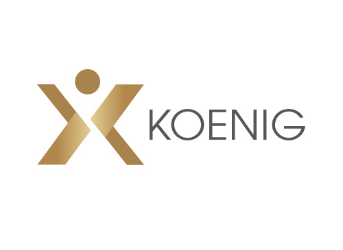 Zeichen, Mensch, abstrakt, Gold, Knig, Krone, K, Logo