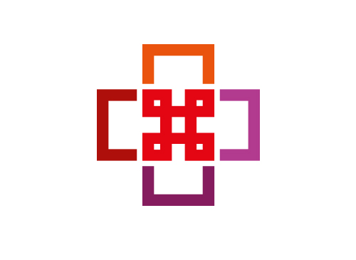 Kreuz, Quadrate, Logo