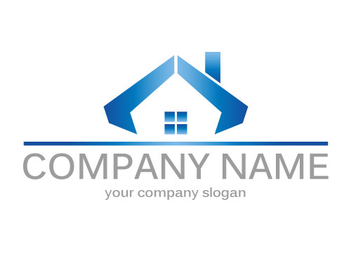 Haus in blau Logo