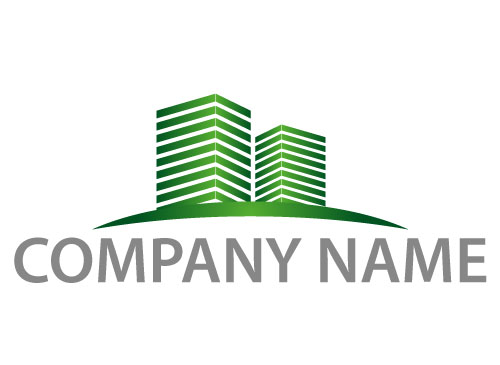 Symbol, Skyline, Immobilien, Stadt, Logo