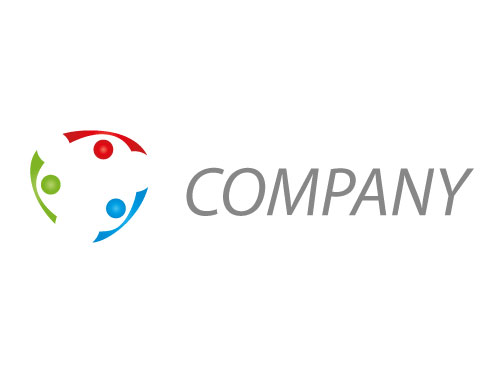 kologisch, Zeichen, Zeichnung, Symbol, Menschen, Drei Personen, Team, Familie, Freunde, Logo