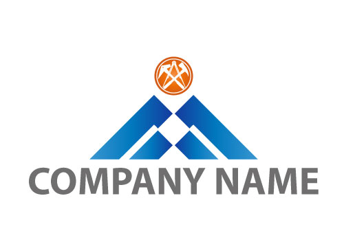 kologisch, Zwei Huser und Sonne, Immobilien, Dachdecker, Logo