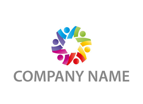 kologisch, Zeichen, Zeichnung, Stern, Menschen, Gruppe, Logo