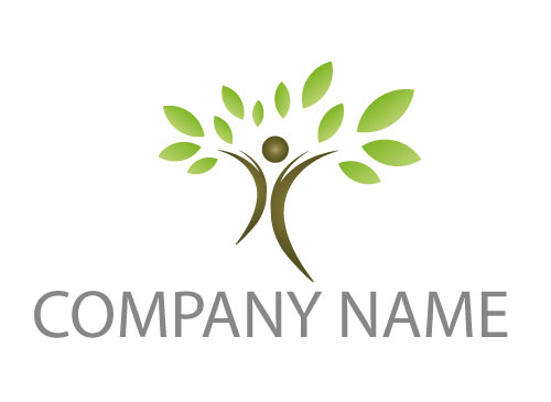 Pflanze Baum Mensch Logo Logomarket