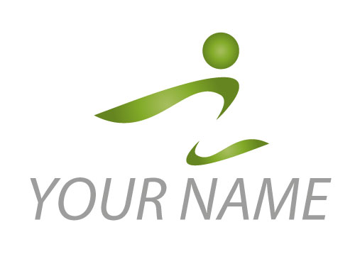 Zwei Bltter, Person, Mensch, Pflanze in grn, Wellness, Spa, Massage, Logo