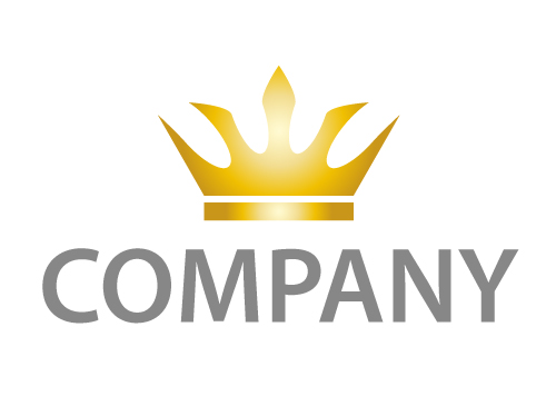 Zeichen, Royal, Krone in Gold, Logo