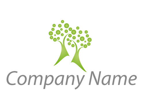 Zwei Bume, Pflanzen, Grtner, Logo