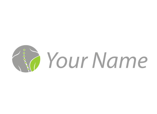 , kologisch, Zeichen, Zeichnung, Symbol, Person, Blatt, Orthopdie, Chiropraktiker, Physiotherapie, Osteopathie, Logo 