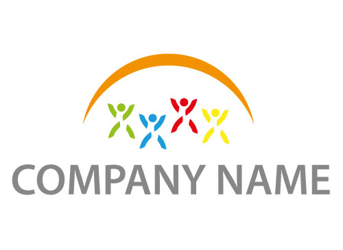 kologisch, Zeichen, Zeichnung, Symbol, Menschen, Sonne, Team, Gruppe, Logo