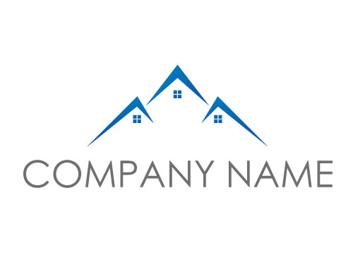 kologisch, Zweifarbig, Zeichen, Zeichnung, Symbol, Immobilien, Dcher, Dachdecker, Huser, Logo