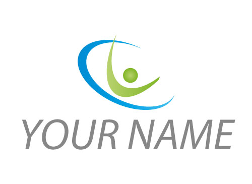 , komedizin, Zeichen, Zeichnung, Person, Bewegung, Fitness, Sport, Logo