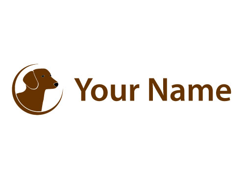 Zweifarbig, Tierarzt, Tierhelfer, Hund und Kreis, Hund, Logo