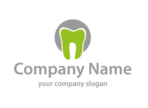 ko-Zahn, Zhne, Zweifarbig, Zahn, Zahn in grn, Logo