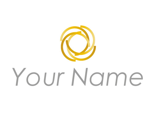 Ökologisch, Zweifarbig, Halbkreise in Gold, Finanzen, Logo