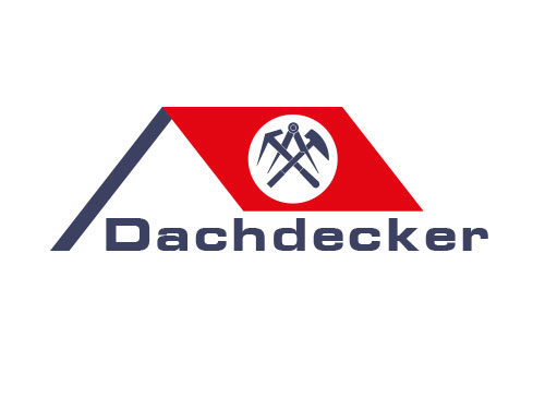 , Zeichen, zweifarbig, Zeichnung, Dach, Dachdecker, Logo