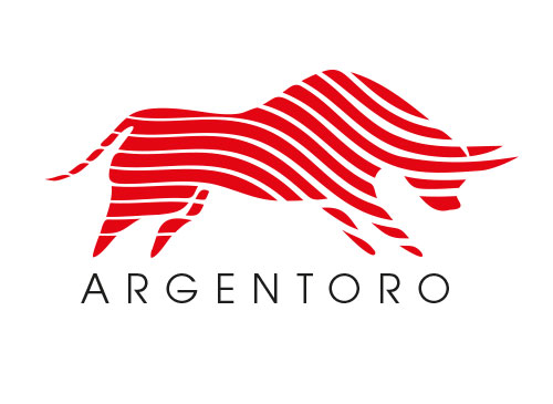 , Stier Logo aus Linien
