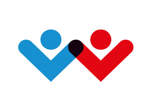 , Logo, Kinder, Menschen, Einheit, Schnittmenge