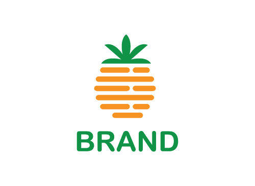 Ananas Logo, Restaurant Logo, Natur Logo, Blatt Logo, Lebensmittel Logo, Bio Logo