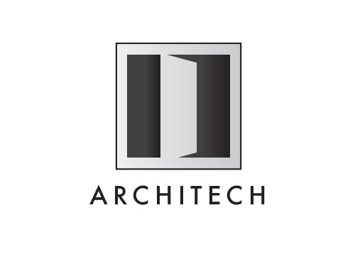 Zweifarbig, Zeichen, Symbol, Signet, Logo, Architekt, Tr, Bau, Design