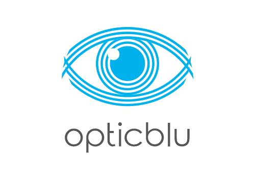 Zwei Farben, Zeichen, Augenarzt Logo, Optiker Logo, Sicherheitsdienst Logo