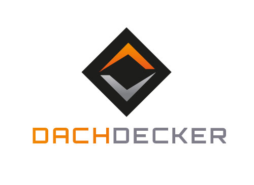 Logo, abstrakt, eckig, Dachdecker