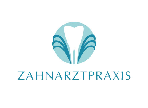 Zeichen, zweifarbig, Zahn, Zahnarzt, Zahnarztpraxis. Logo