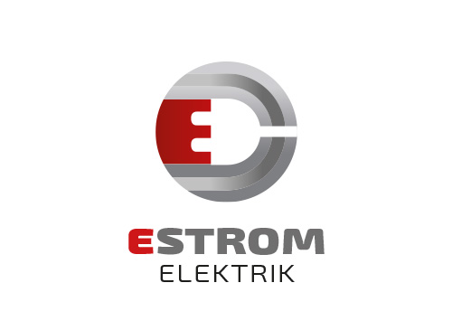 Zeichen, Signet, Logo, Strom, Stecker, Elektriker, Buchstabe, E, Abstrakt, Kreis, Rund