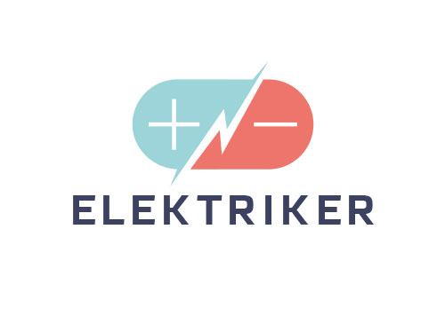 Zeichen, zweifarbig, Signet, Symbol, Baterie, Strom, Elektriker, Logo