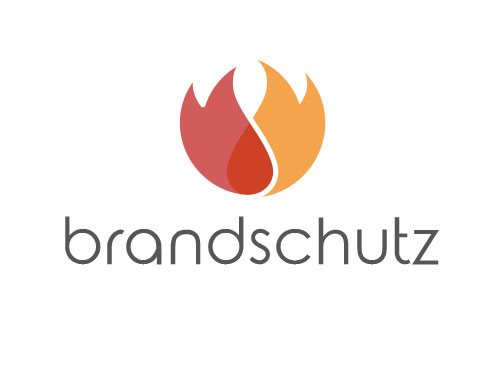 Zeichen, zweifarbig, Signet, Symbol, Feuer, Flamme, Brandschutz, Teufel, Kopf, Logo