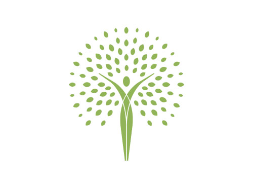Ökomedizin, Orthopädie, Physiotherapie, Person, Baum, Logo
