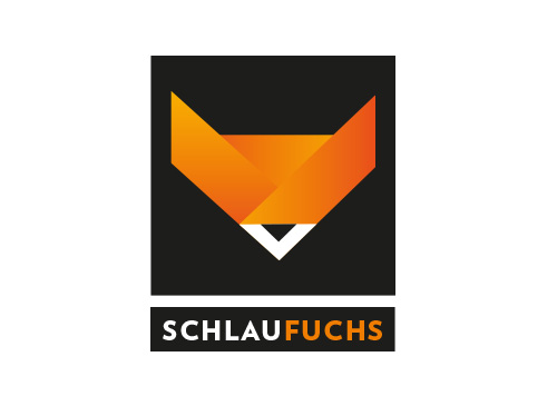 Zeichnen, zweifarbig, Signet, Symbol, Logo, Fuchs