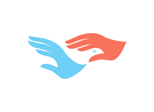 Zeichen, Signet, Logo, Hnde, Vogel, Flgel