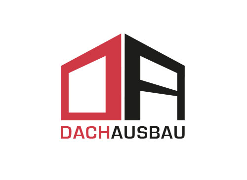 Zeichen, zweifarbig, Zeichnung, Haus, Dachdecker, Handwerk, Bau, Logo