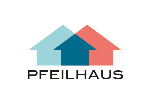 Zeichen, Signet, Symbol, Haus, Dach, Immobilien, Pfeil, Logo