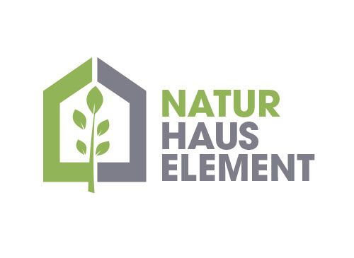 ko, kologisch, Zeichen, zweifarbig, zwei Segmente, Natur, Haus, Logo