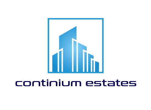 Zeichen, Signet, Logo, Abstrakt, Skyline, Bau, Immobilien