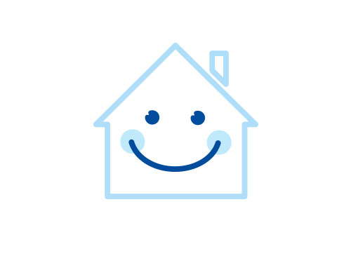 , Signet, Symbol, Gesicht, Lcheln, Smiley, Haus, Logo