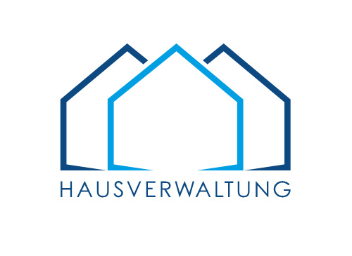 Zeichen, zweifarbig, Zeichnung, Immobilie, Haus, Hausverwaltung, Logo