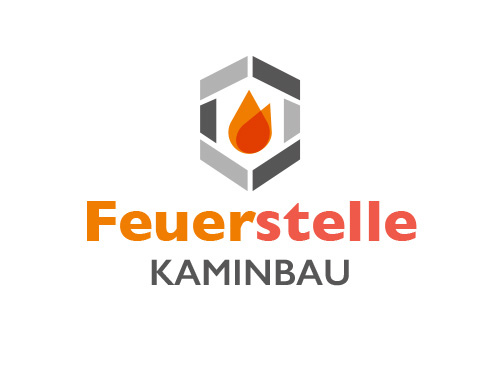 Zeichen, zweifarbig, Signet, Symbol, Logo, Kamin, Heizung, Energie, Klempner, Handwerk, Feuer, Flamme