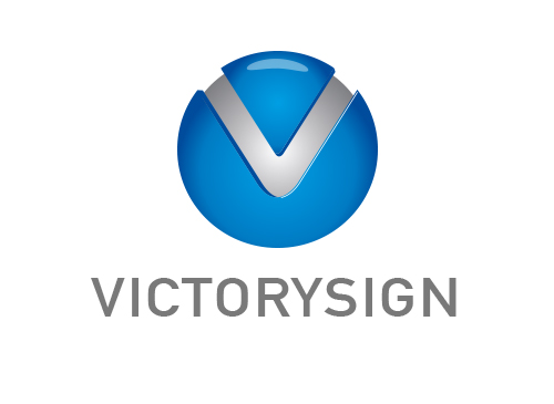  Zeichen, Signet, Logo, Kugel, Buchstabe, Letter, V, Victory