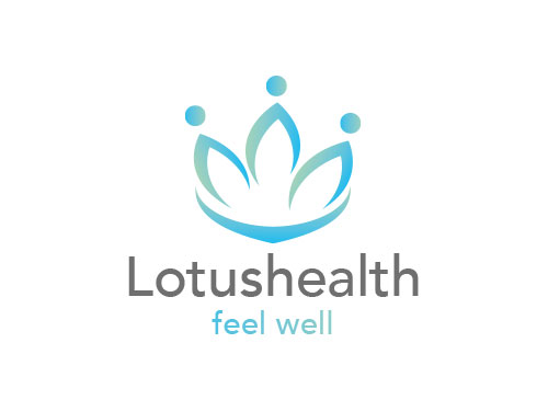 , Zeichen, Signet, Logo, Lotus, Coaching Arzt Logo, Menschen, Yoga, Physiotherapie, Wellness, Krone