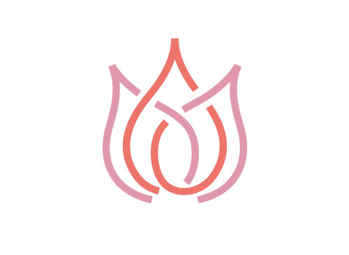 Zeichen, zweifarbig, Signet, Symbol, Lotus, Blume, Yoga, Meditation, Wellness, Logo